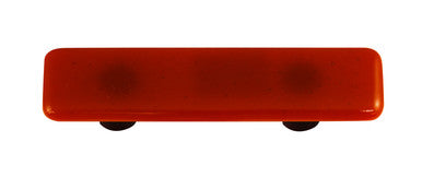 Aquila HK1006-PA: 3" cc Solid Rectangle Cabinet Pull w/Aluminum Post - Sunset Coral