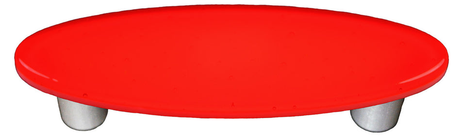 Aquila HK1007-POB: 3" cc Solid Oval Cabinet Pull w/Black Post - Transparent Orange
