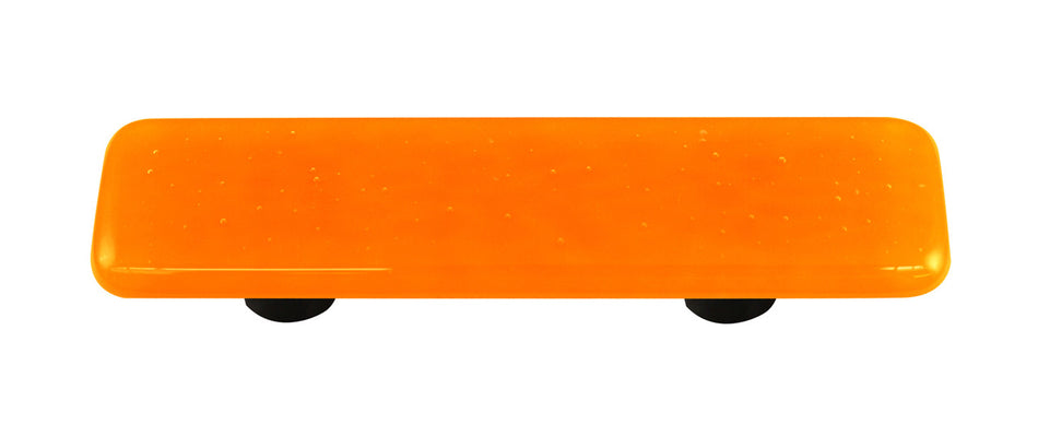 Aquila HK1009-PB: 3" cc Solid Rectangle Cabinet Pull w/Black Post - Pumpkin Orange