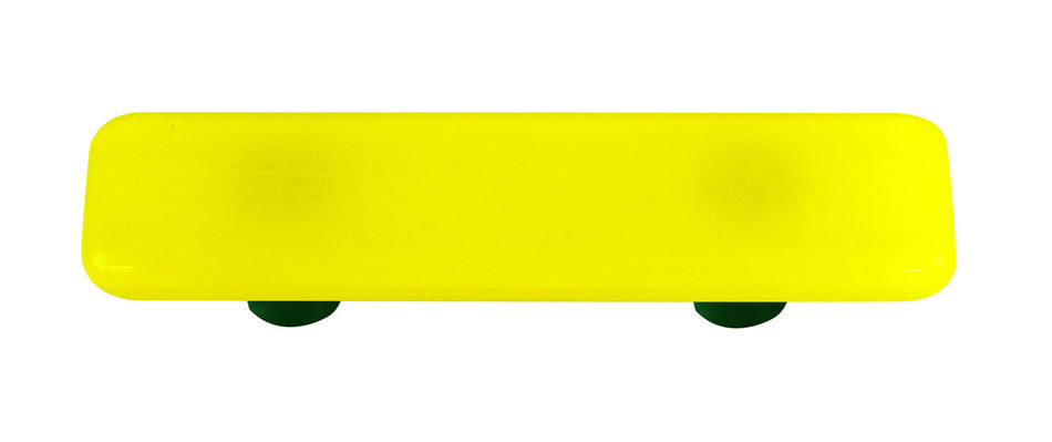 Aquila HK1010-PA: 3" cc Solid Rectangle Cabinet Pull w/Aluminum Post - Canary Yellow