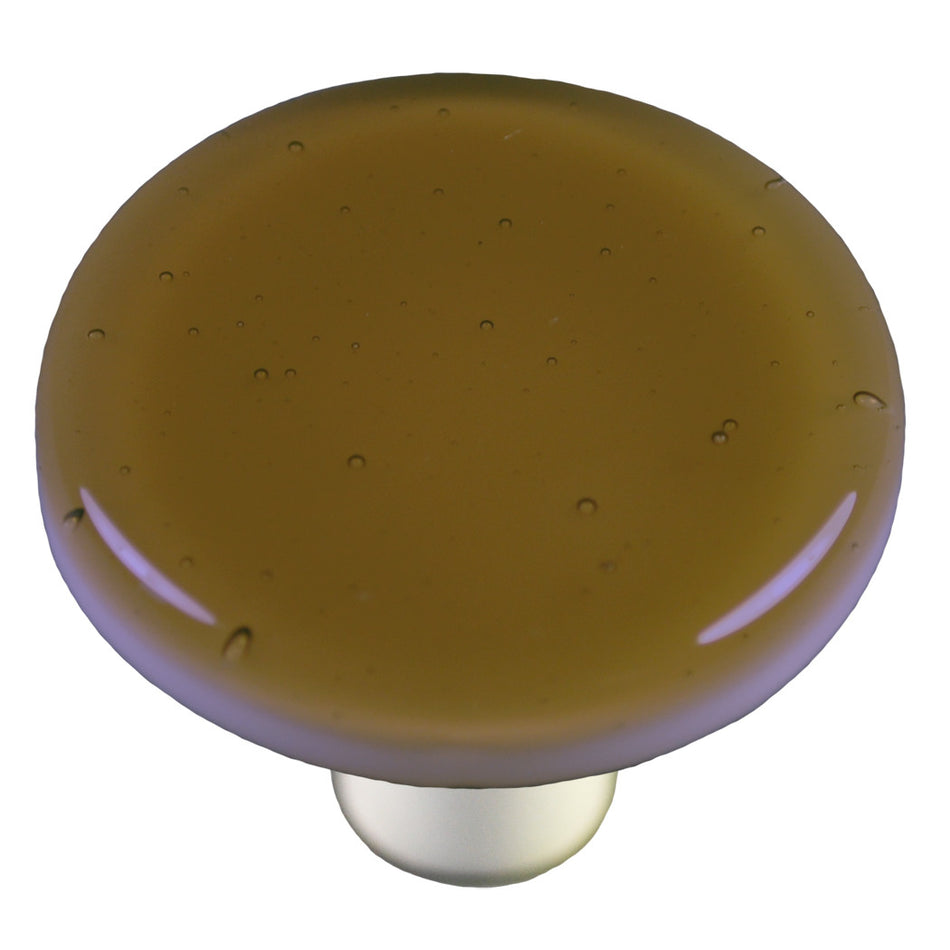Aquila HK1015-KRB: 1-1/2" Solid Round Cabinet Knob w/Black Post - Light Bronze