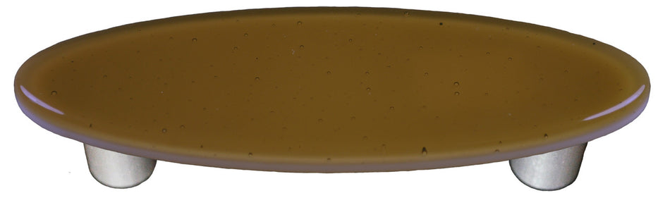 Aquila HK1015-POB: 3" cc Solid Oval Cabinet Pull w/Black Post - Light Bronze