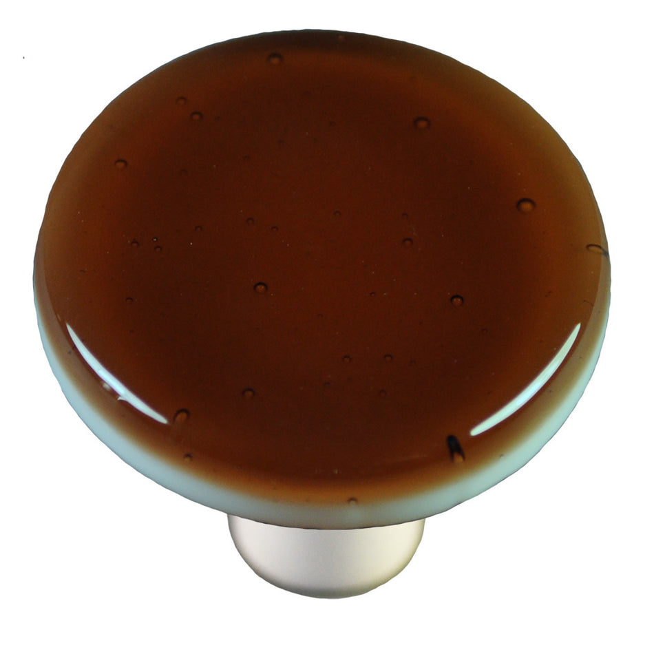 Aquila HK1016-KRA: 1-1/2" Solid Round Cabinet Knob w/Aluminum Post - Tan