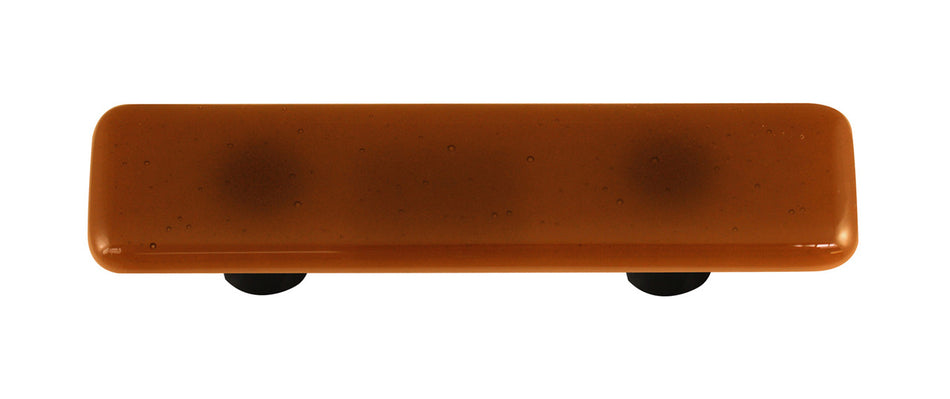 Aquila HK1016-PB: 3" cc Solid Rectangle Cabinet Pull w/Black Post - Tan