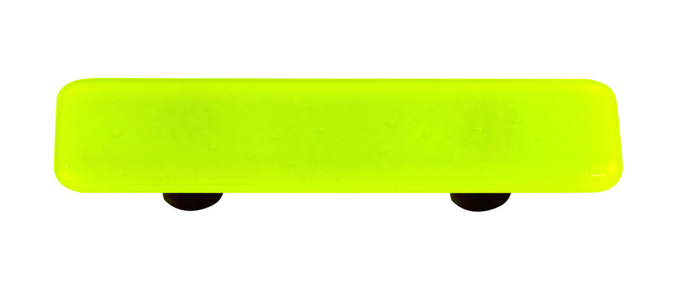 Aquila HK1017-PA: 3" cc Solid Rectangle Cabinet Pull w/Aluminum Post - Spring Green