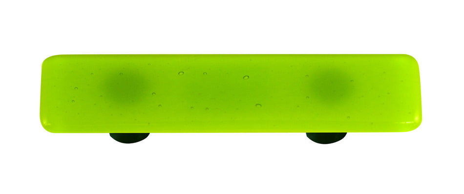 Aquila HK1018-PB: 3" cc Solid Rectangle Cabinet Pull w/Black Post - Spring Green