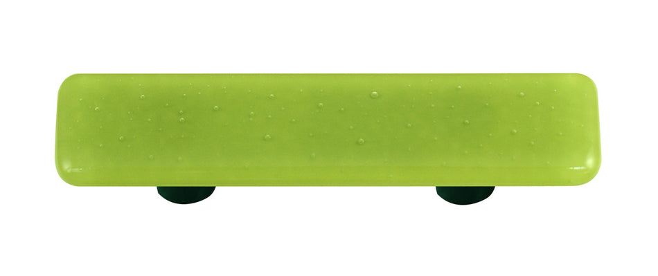 Aquila HK1019-PA: 3" cc Solid Rectangle Cabinet Pull w/Aluminum Post - Olive Green