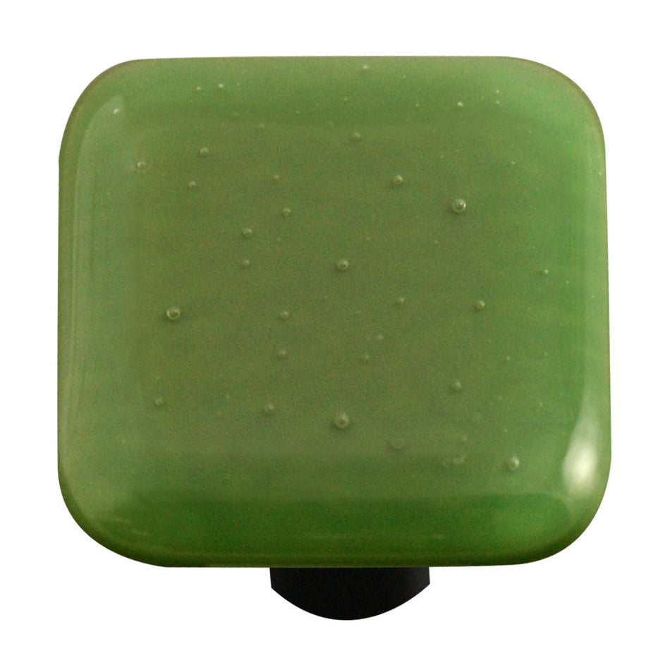 Aquila HK1022-KB: 1-1/2" Solid Square Cabinet Knob w/Black Post - Dark Forest Green