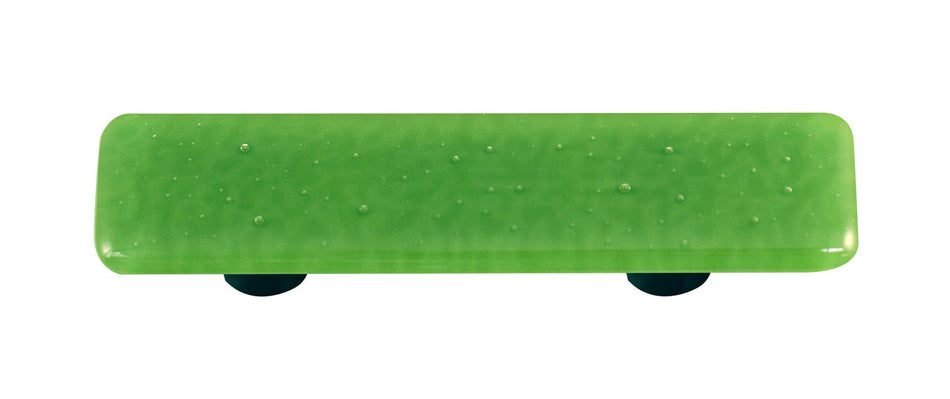 Aquila HK1022-PA: 3" cc Solid Rectangle Cabinet Pull w/Aluminum Post - Dark Forest Green