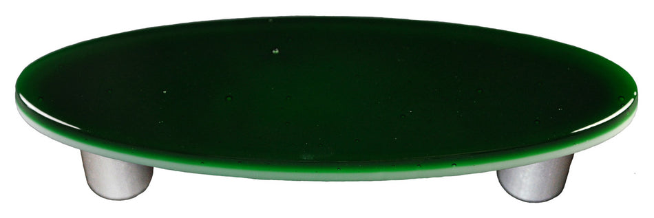 Aquila HK1023-POB: 3" cc Solid Oval Cabinet Pull w/Black Post - Kelly Green