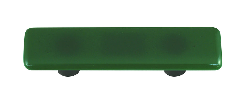 Aquila HK1023-PB: 3" cc Solid Rectangle Cabinet Pull w/Black Post - Kelly Green
