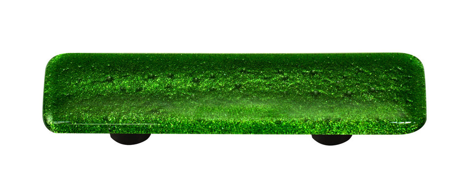 Aquila HK1024-PA: 3" cc Solid Rectangle Cabinet Pull w/Aluminum Post - Light Metallic Green