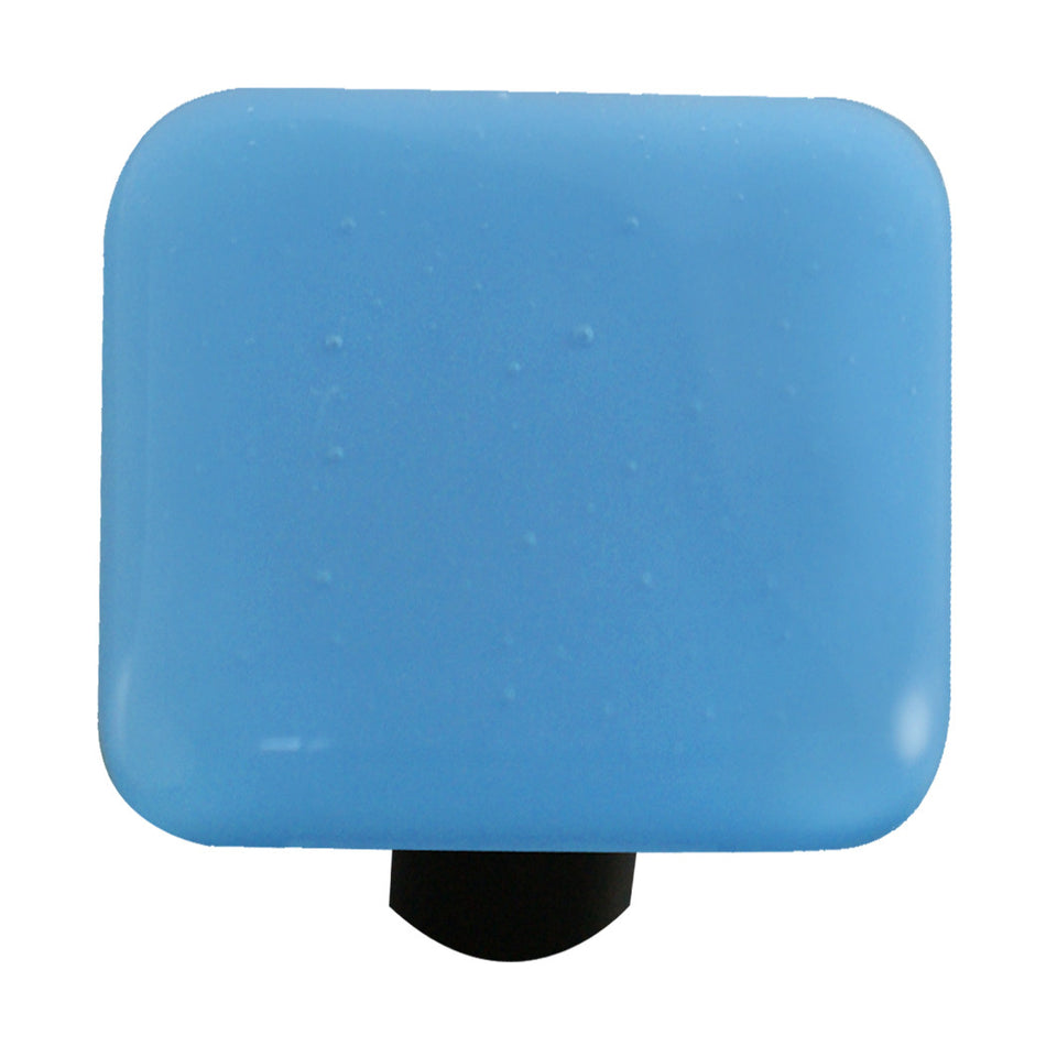Aquila HK1029-KB: 1-1/2" Solid Square Cabinet Knob w/Black Post - Egyptian Blue