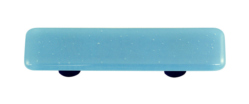 Aquila HK1029-PB: 3" cc Solid Rectangle Cabinet Pull w/Black Post - Egyptian Blue