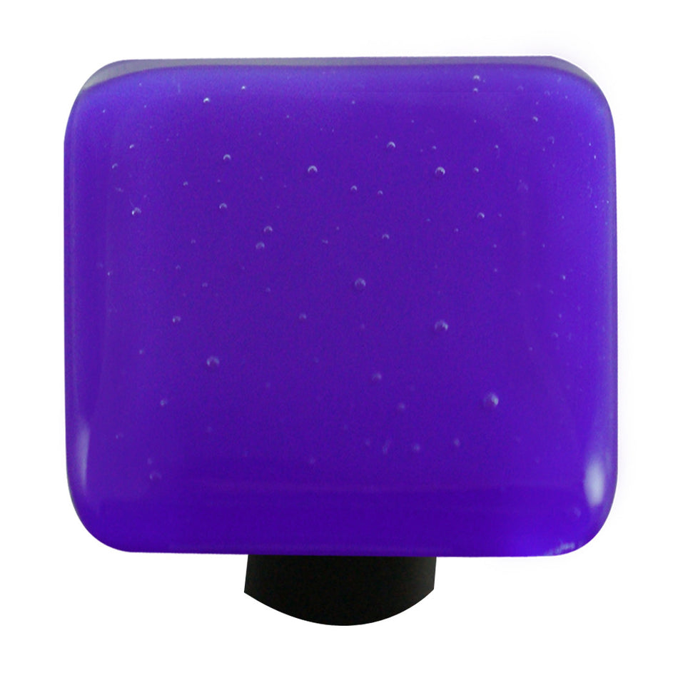 Aquila HK1030-KB: 1-1/2" Solid Square Cabinet Knob w/Black Post - Deep Cobalt Blue