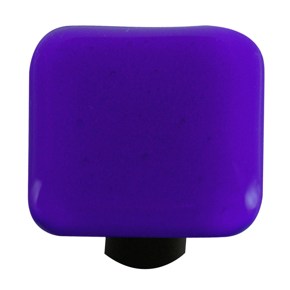 Aquila HK1031-KB: 1-1/2" Solid Square Cabinet Knob w/Black Post - Deep Royal Blue