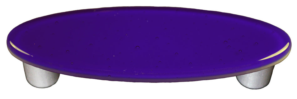 Aquila HK1031-POB: 3" cc Solid Oval Cabinet Pull w/Black Post - Deep Royal Blue