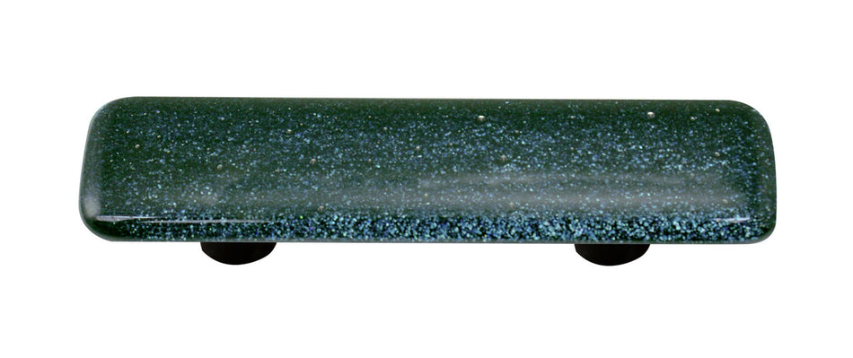 Aquila HK1033-PB: 3" cc Solid Rectangle Cabinet Pull w/Black Post - Dark Metallic Blue