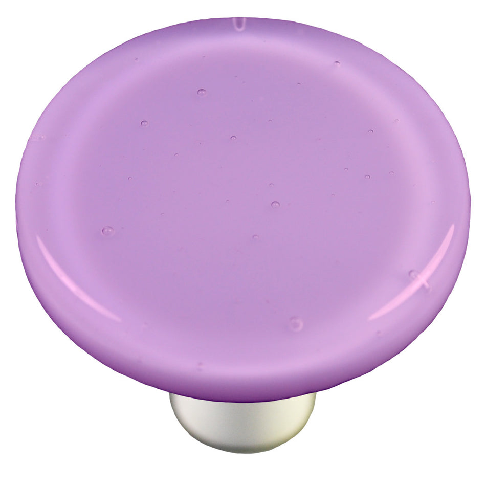Aquila HK1034-KRB: 1-1/2" Solid Round Cabinet Knob w/Black Post - Neo-Lavender