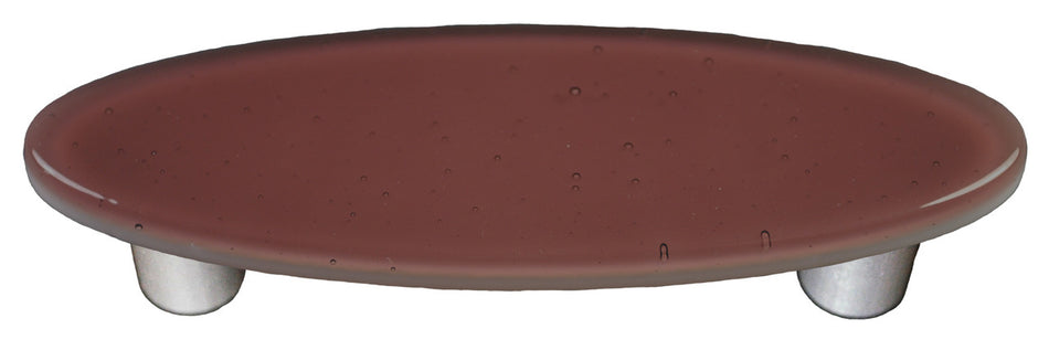 Aquila HK1037-POB: 3" cc Solid Oval Cabinet Pull w/Black Post - Light Plum