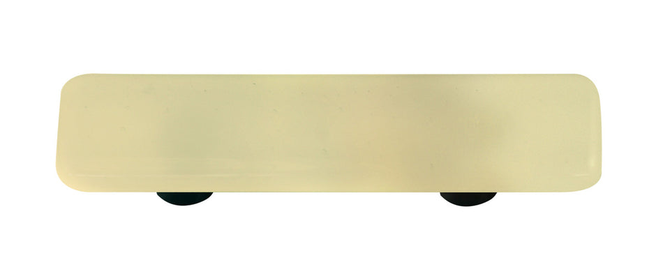 Aquila HK1038-PA: 3" cc Solid Rectangle Cabinet Pull w/Aluminum Post - White