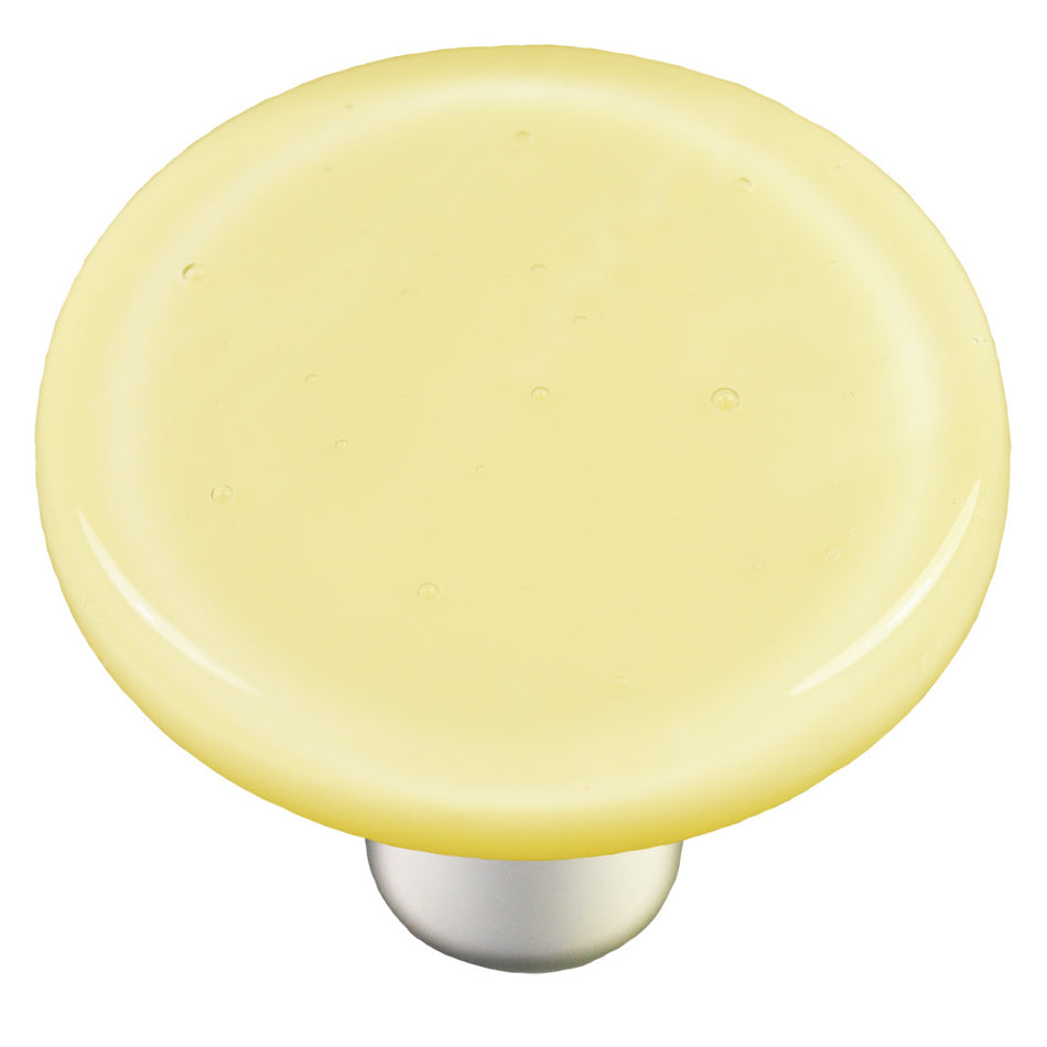 Aquila HK1040-KRA: 1-1/2" Solid Round Cabinet Knob w/Aluminum Post - Marzipan