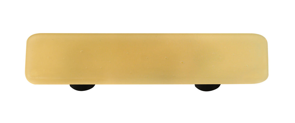 Aquila HK1040-PA: 3" cc Solid Rectangle Cabinet Pull w/Aluminum Post - Marzipan