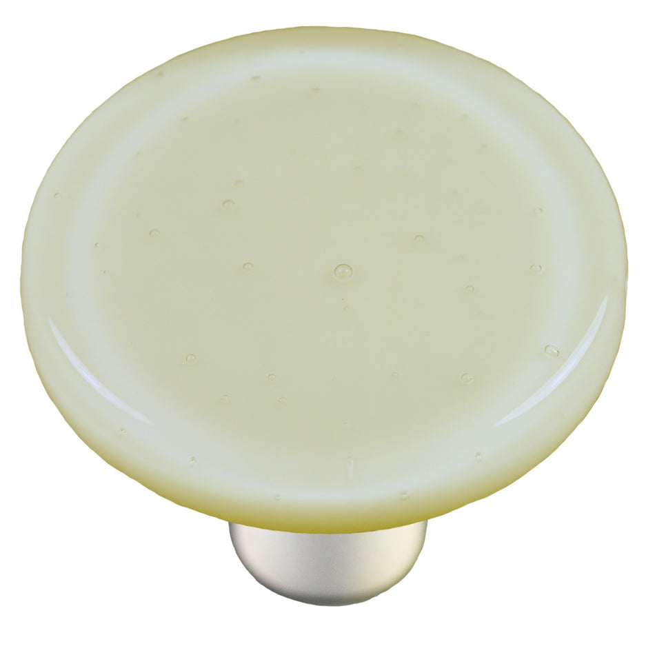Aquila HK1041-KRA: 1-1/2" Solid Round Cabinet Knob w/Aluminum Post - Driftwood Gray