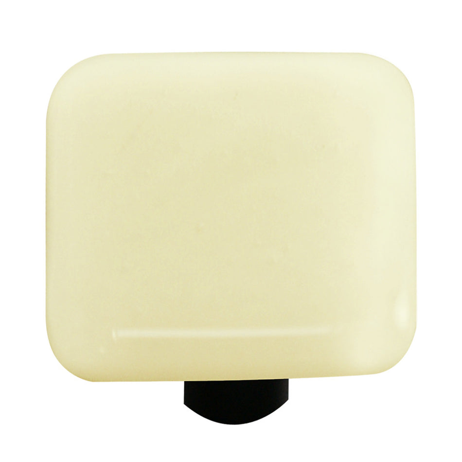 Aquila HK1041-KB: 1-1/2" Solid Square Cabinet Knob w/Black Post - Driftwood Gray