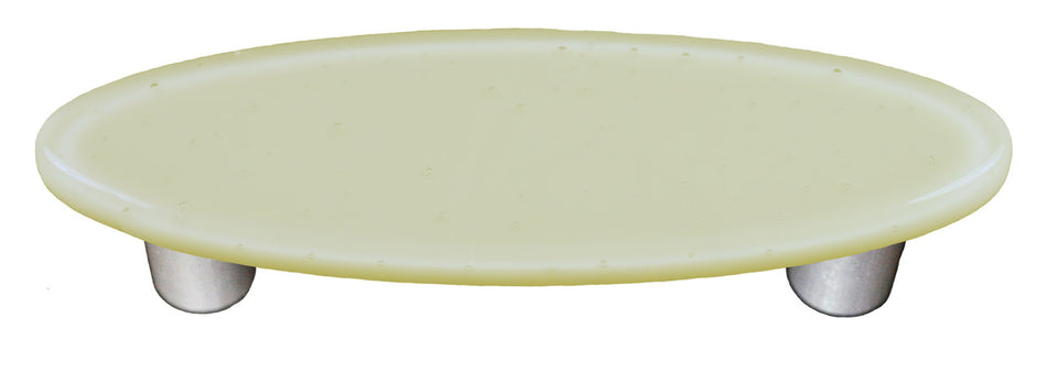 Aquila HK1041-POB: 3" cc Solid Oval Cabinet Pull w/Black Post - Driftwood Gray