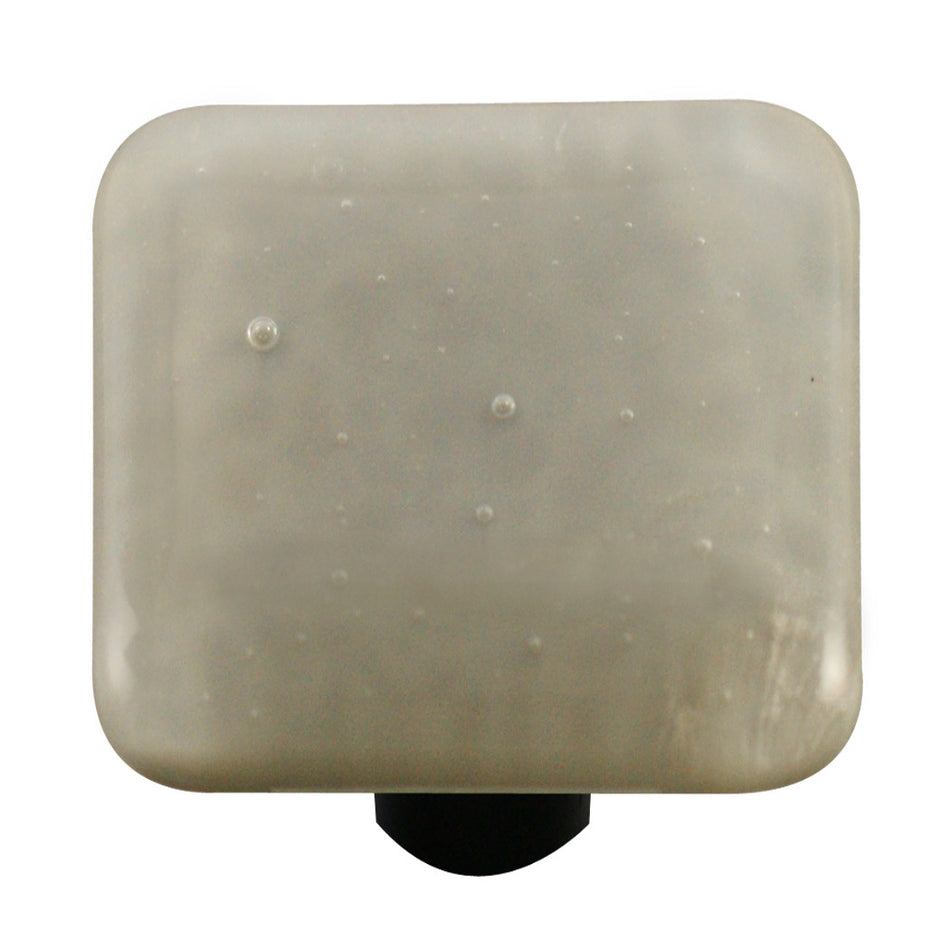 Aquila HK1042-KB: 1-1/2" Solid Square Cabinet Knob w/Black Post - Deco Gray
