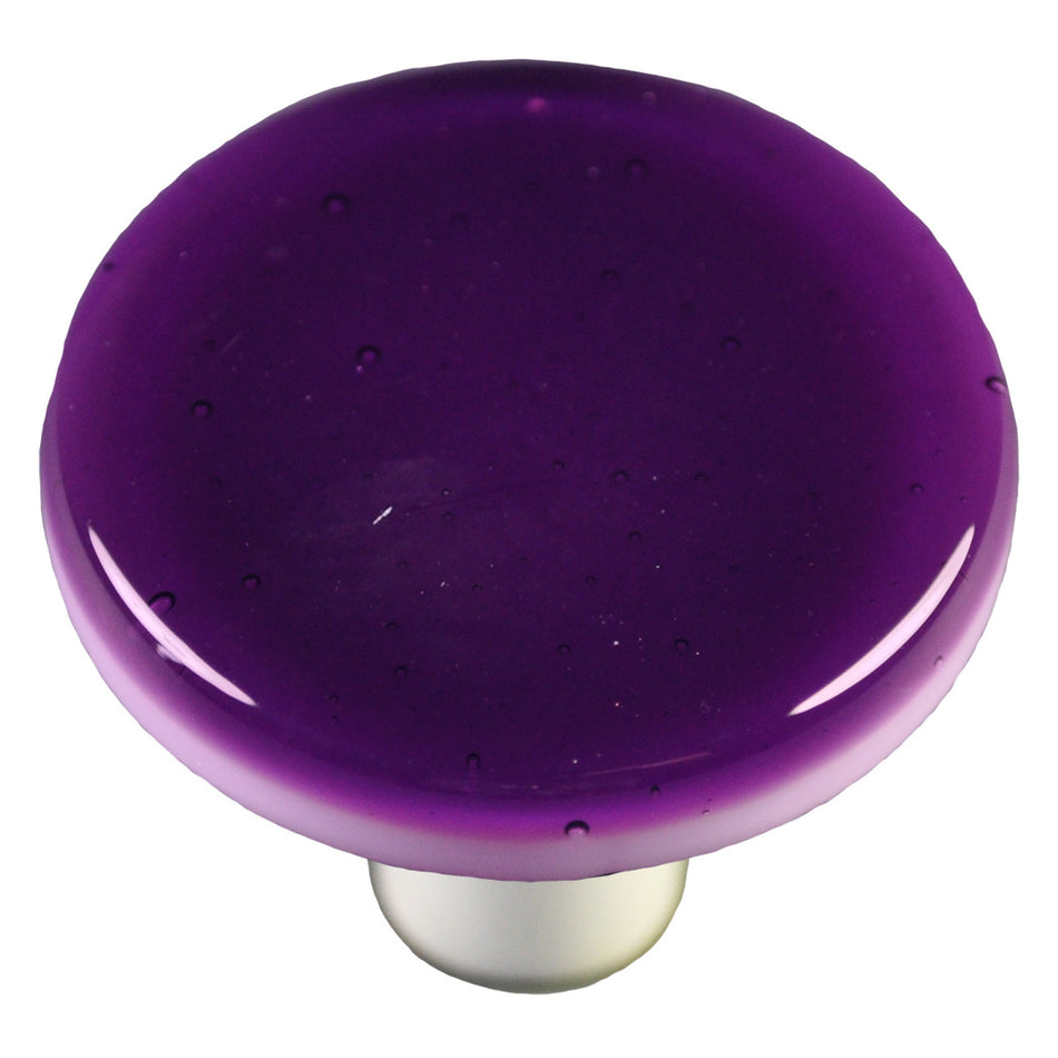 Aquila HK1045-KRA: 1-1/2" Solid Round Cabinet Knob w/Aluminum Post - Violet
