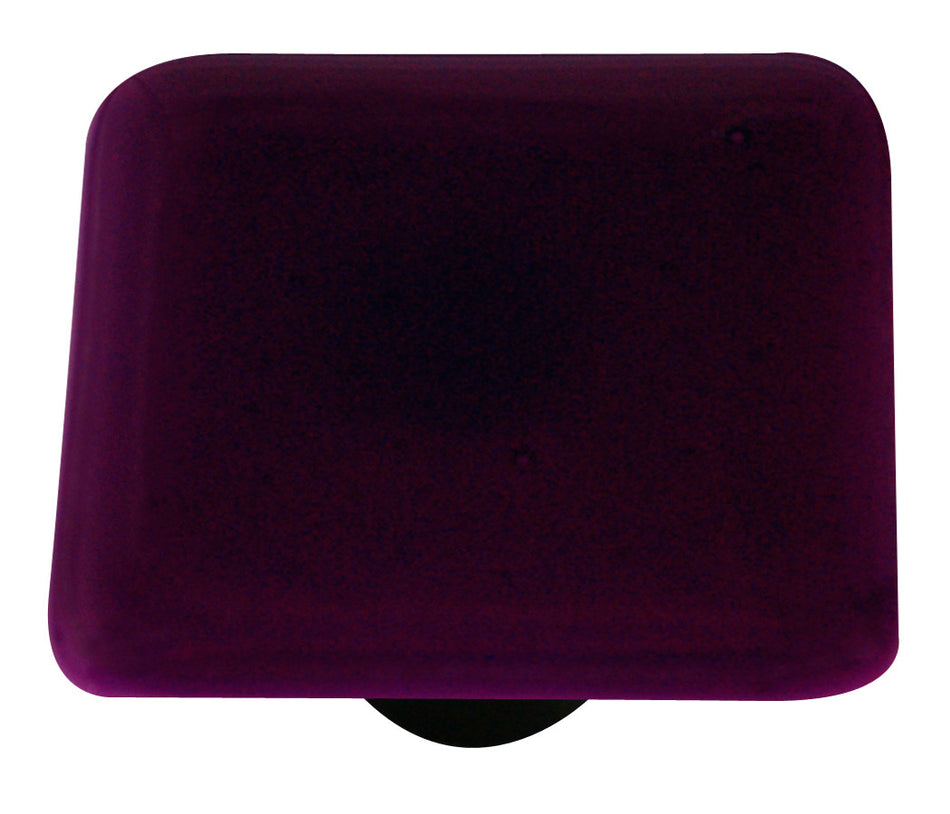 Aquila HK1045-KB: 1-1/2" Solid Square Cabinet Knob w/Black Post - Violet