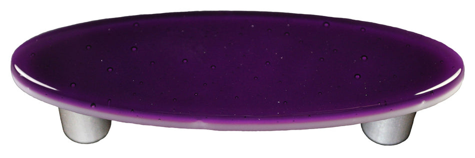 Aquila HK1045-POA: 3" cc Solid Oval Cabinet Pull w/Aluminum Post - Violet