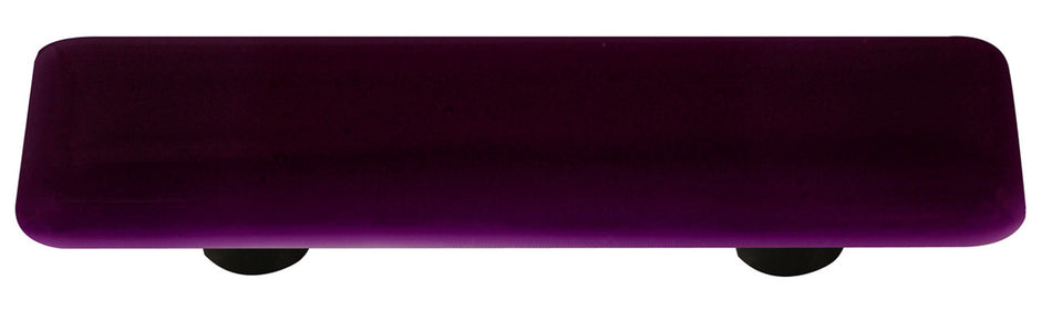 Aquila HK1045-PB: 3" cc Solid Rectangle Cabinet Pull w/Black Post - Violet