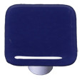Aquila HK1047-KB: 1-1/2" Solid Square Cabinet Knob w/Black Post - Indigo Blue