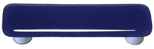 Aquila HK1047-PB: 3" cc Solid Rectangle Cabinet Pull w/Black Post - Indigo Blue
