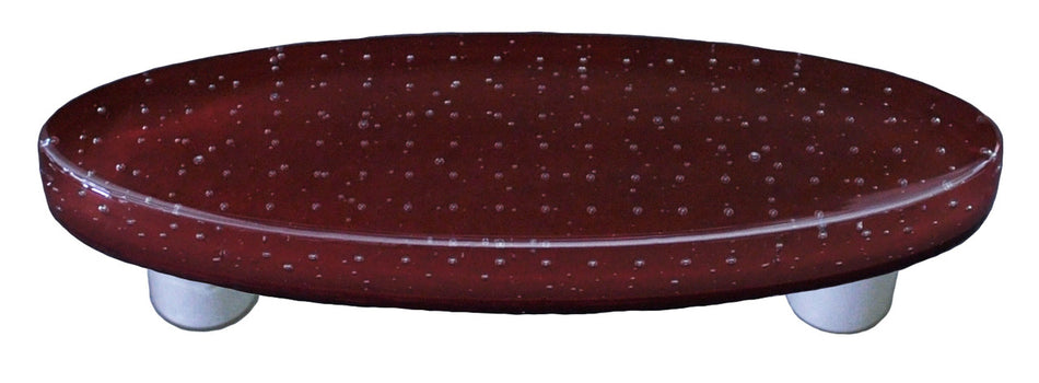 Aquila HK1201-POB: 3" cc Bubbles Oval Cabinet Pull w/Black Post - Deep Red