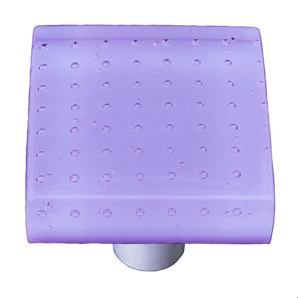 Aquila HK1210-KA: 1-1/2" Bubbles Square Cabinet Knob w/Aluminum Post - Neo-Lavender