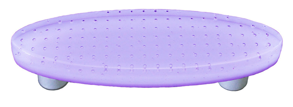 Aquila HK1210-POA: 3" cc Bubbles Oval Cabinet Pull w/Aluminum Post - Neo-Lavender