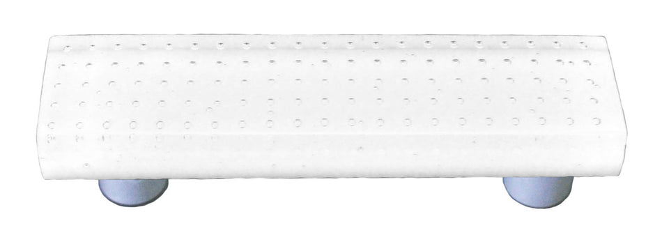 Aquila HK1211-PB: 3" cc Bubbles Rectangle Cabinet Pull w/Black Post - White