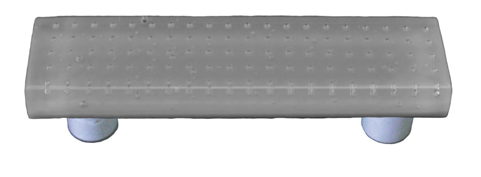 Aquila HK1212-PB: 3" cc Bubbles Rectangle Cabinet Pull w/Black Post - Deco Gray