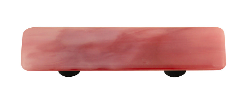 Aquila HK2000-PB: 3" cc Swirl Rectangle Cabinet Pull w/Black Post - Light Cranberry