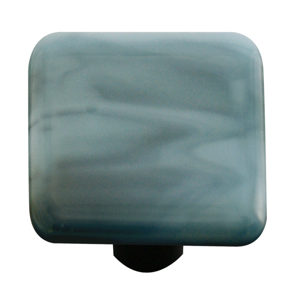 Aquila HK2006-KA: 1-1/2" Swirl Square Cabinet Knob w/Aluminum Post - Powder Blue