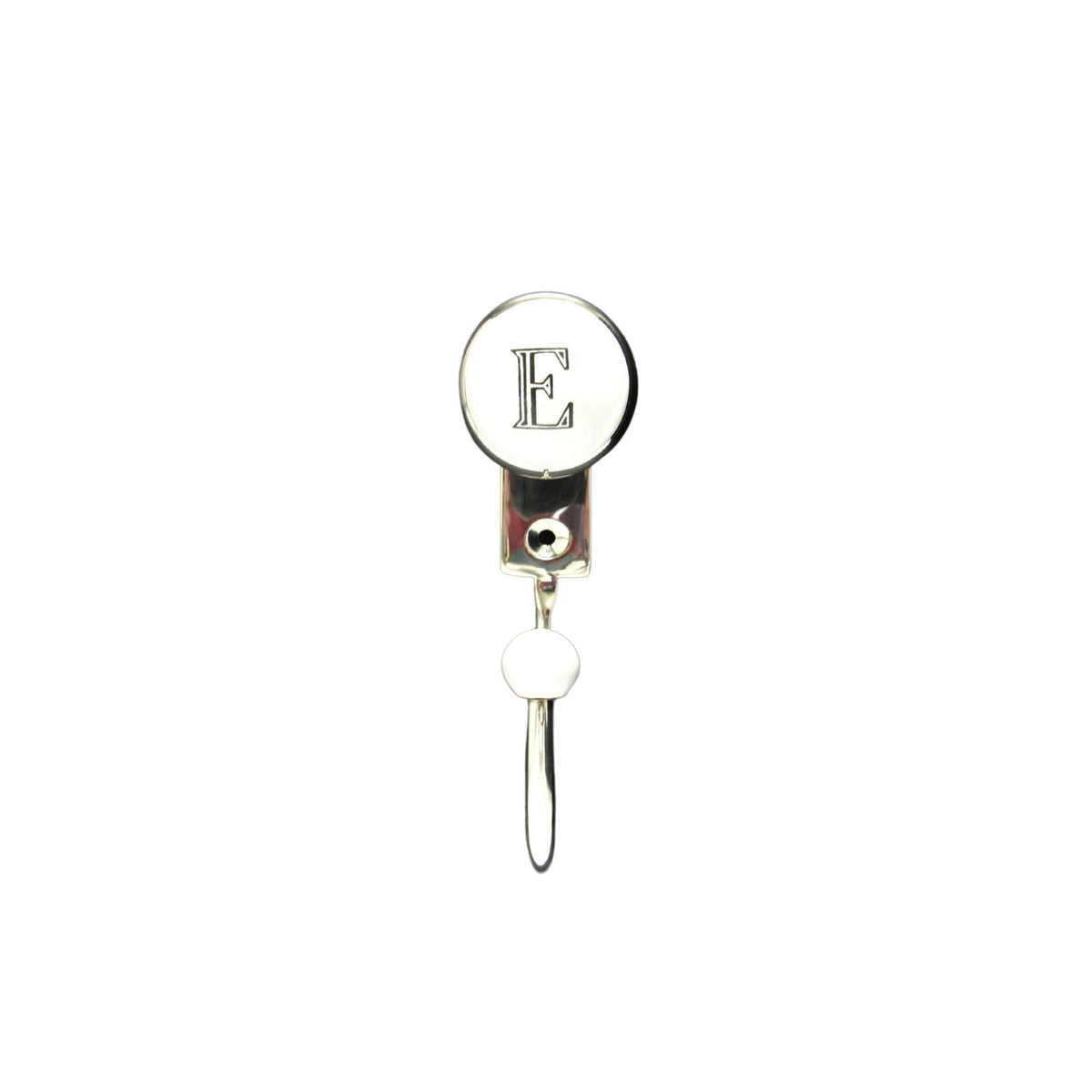 Buck Snort HK20212E-0100:  Letter E Single Wall Hook - Nickel