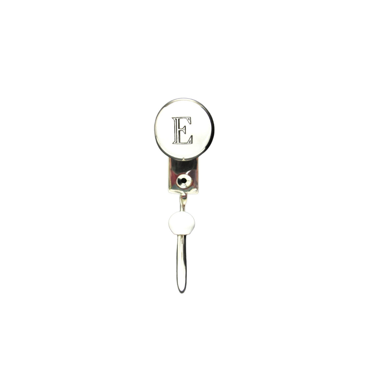Buck Snort HK20212E-0100:  Letter E Single Wall Hook - Nickel