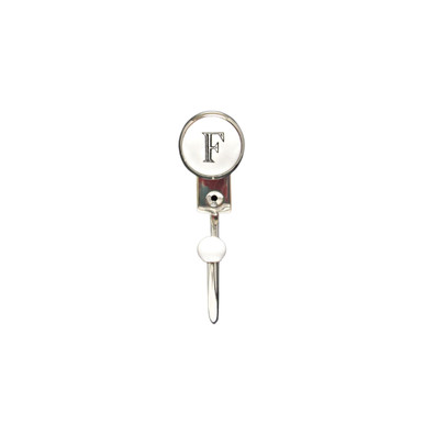 Buck Snort HK20212F-0100:  Letter F Single Wall Hook - Nickel
