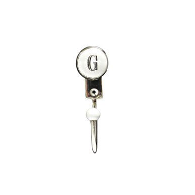 Buck Snort HK20212G-0100:  Letter G Single Wall Hook - Nickel