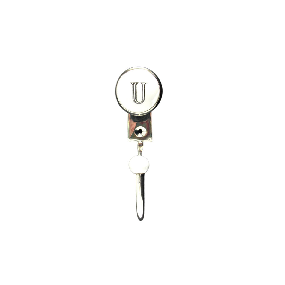 Buck Snort HK20212U-0100:  Letter U Single Wall Hook - Nickel