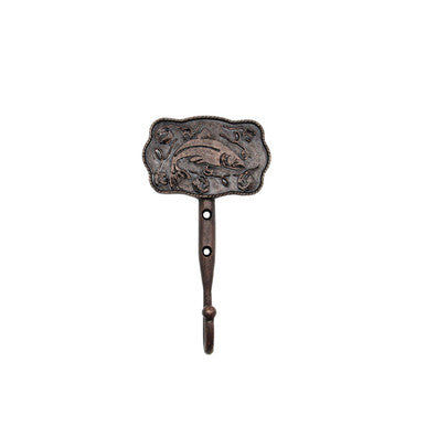 Buck Snort HK20224-6300:  Trout Scene Wall Hook - Oil Rubbed Bronze